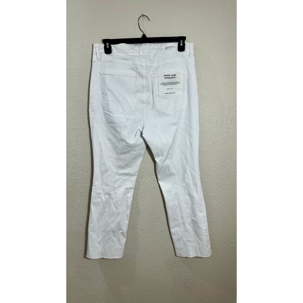 Good American Good Legs Straight White Denim Jeans — Women’s - Picture 2 of 5